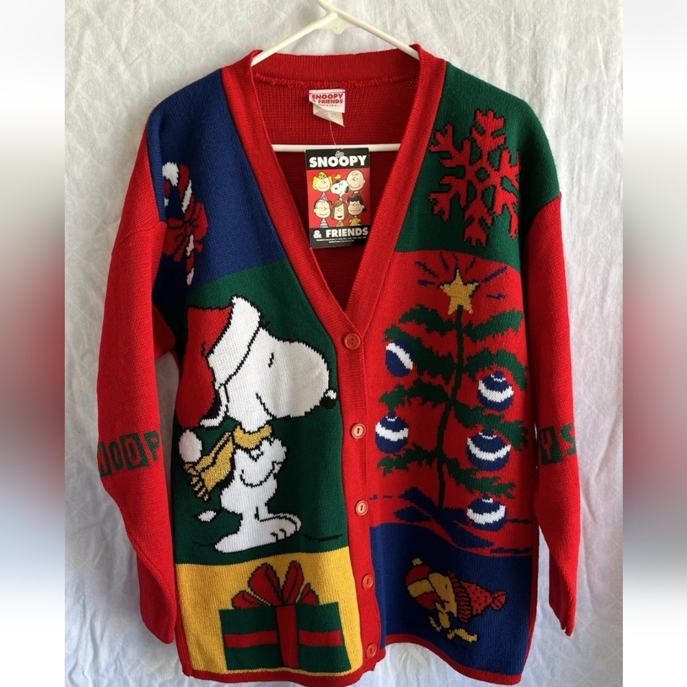 Snoopy & Friends Colorful Christmas Cardigan